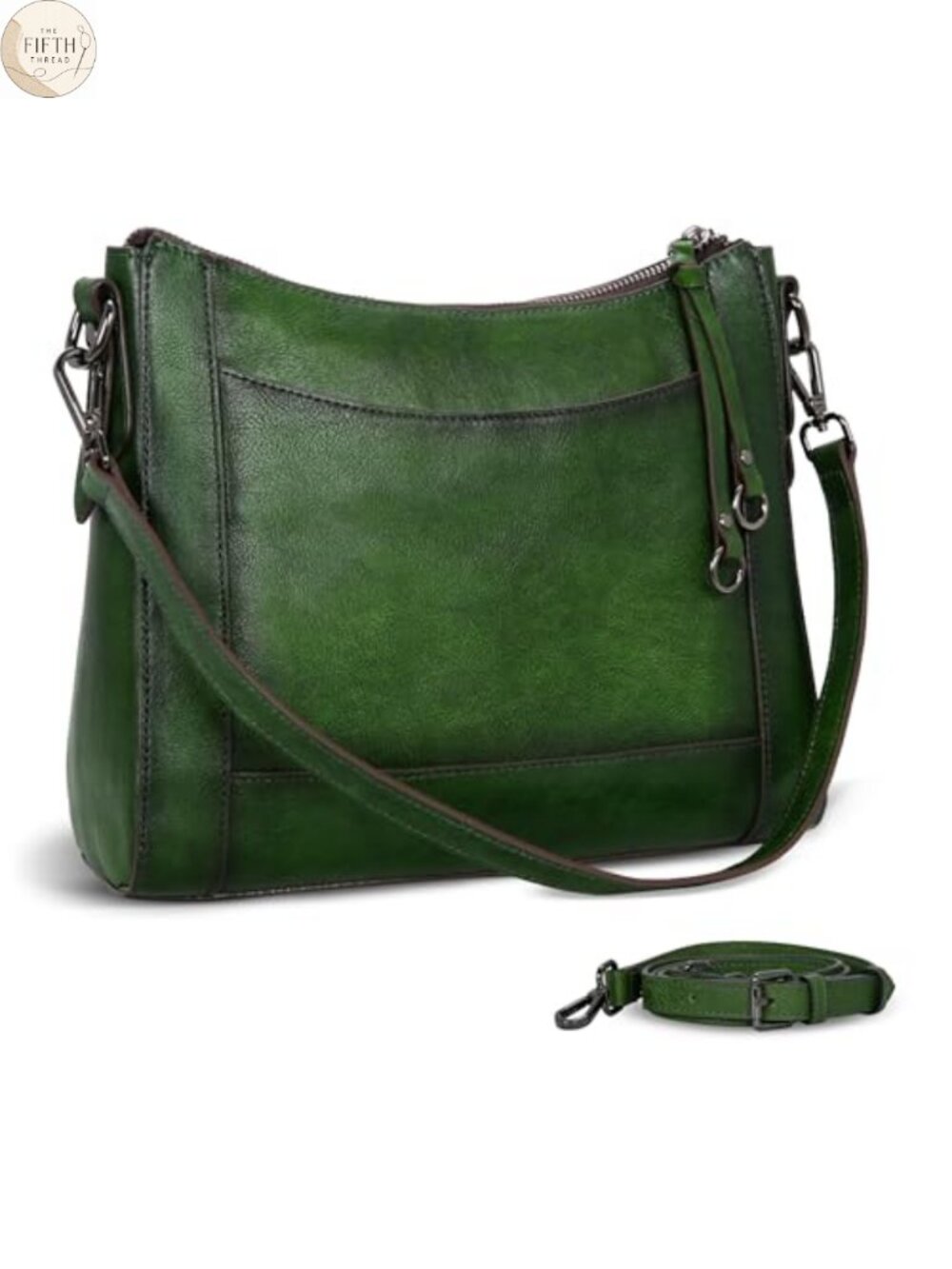Genuine Leather Crossbody Shoulder Bag with Adjustable Straps Multi Pockets